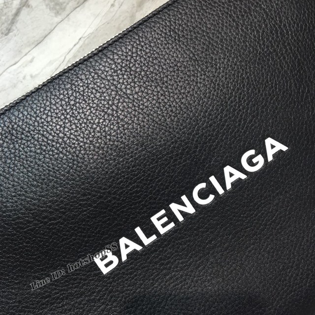 Balenciaga專櫃爆款男士手拿包 巴黎世家小號荔枝皮手包 fyj1159